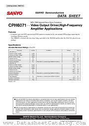 CPH6071 datasheet pdf SANYO
