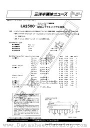 LA2500 datasheet pdf SANYO