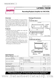 LA70020 datasheet pdf SANYO