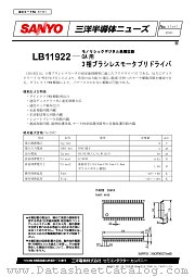 LB11922 datasheet pdf SANYO
