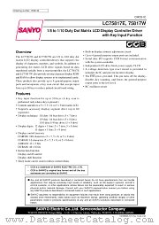 LC75817 datasheet pdf SANYO