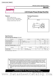 DBA20 datasheet pdf SANYO