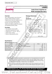 LA4601 datasheet pdf SANYO