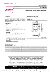 LA4802T datasheet pdf SANYO