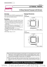 LC75850E datasheet pdf SANYO