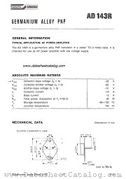 AD143R datasheet pdf SGS-ATES