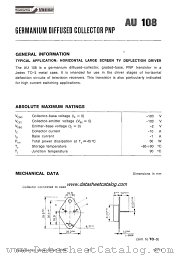 AU108 datasheet pdf SGS-ATES