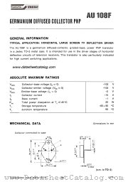 AU108F datasheet pdf SGS-ATES
