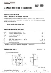 AU110 datasheet pdf SGS-ATES