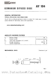 AY104 datasheet pdf SGS-ATES