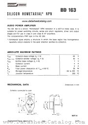 BD163 datasheet pdf SGS-ATES