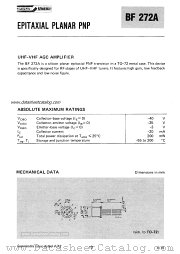 BF272A datasheet pdf SGS-ATES