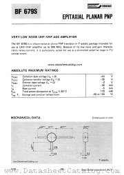 BF679S datasheet pdf SGS-ATES