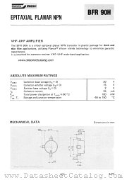 BFR90H datasheet pdf SGS-ATES