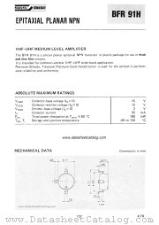 BFR91H datasheet pdf SGS-ATES