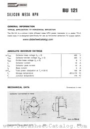 BU121 datasheet pdf SGS-ATES