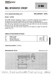 H159 datasheet pdf SGS-ATES