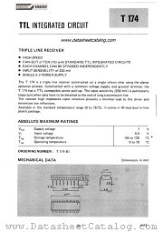 T174 datasheet pdf SGS-ATES