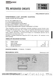 T74192 datasheet pdf SGS-ATES
