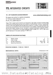 T7484 datasheet pdf SGS-ATES