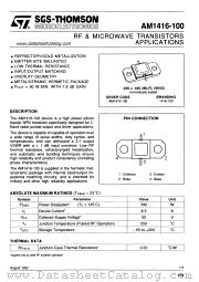 1416-100 datasheet pdf SGS Thomson Microelectronics