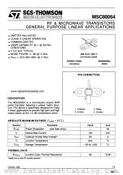 MSC80064 datasheet pdf SGS Thomson Microelectronics