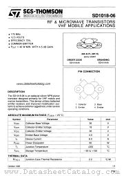 SD1018-06 datasheet pdf SGS Thomson Microelectronics