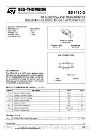 SD1410-3 datasheet pdf SGS Thomson Microelectronics