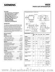 4N39 datasheet pdf Siemens