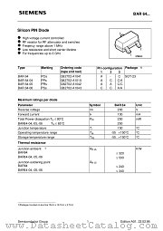 BAR64-04 datasheet pdf Siemens