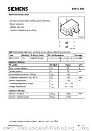 BAS70-07W datasheet pdf Siemens