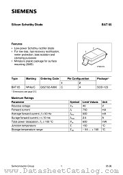 BAT65 datasheet pdf Siemens