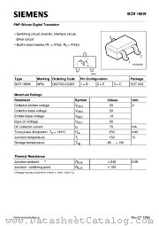 BCR198W datasheet pdf Siemens