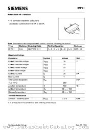 BFP81 datasheet pdf Siemens
