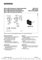 BPW34FAS datasheet pdf Siemens