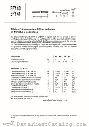 BPY43 datasheet pdf Siemens