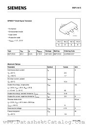 BSP318S datasheet pdf Siemens