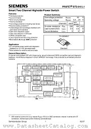 BTS610L1 datasheet pdf Siemens