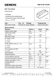 BSM75GB170DN2 datasheet pdf Siemens
