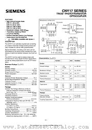 CNY17 datasheet pdf Siemens