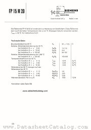 FP15M20 datasheet pdf Siemens