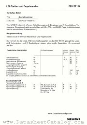 FZH211S datasheet pdf Siemens