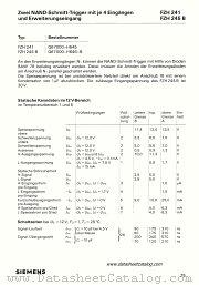 FZH245B datasheet pdf Siemens
