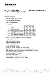 HYB314100BJL-50 datasheet pdf Siemens