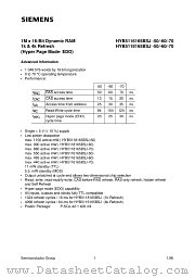 HYB5118165BJ-70 datasheet pdf Siemens