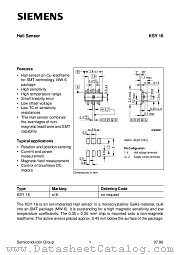 KSY16 datasheet pdf Siemens