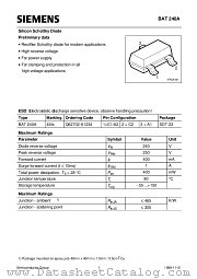 BAT240A datasheet pdf Siemens