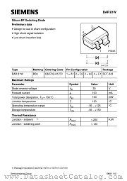 BAR81W datasheet pdf Siemens