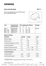 BAT17-04 datasheet pdf Siemens