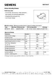 BAT64-07 datasheet pdf Siemens